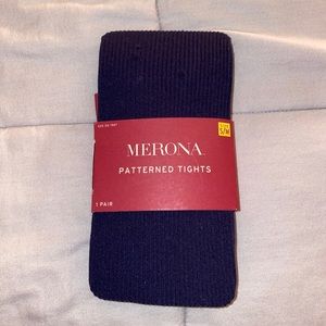 NAVY BLUE thick pattern tights